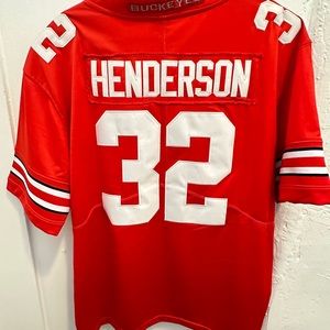NWOT Large Nike Ohio State Buckeyes scarlet Treveyon Henderson jersey stitched